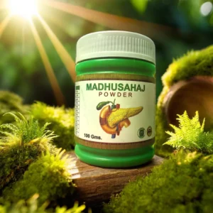 "Divya Madhusahaj Powder: Herbal supplement for diabetes management. Balances blood sugar levels naturally. Safe, effective, and easy to use."